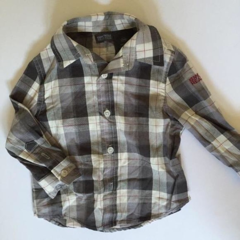 Size 18mo• Kenneth Cole Reaction Plaid Button Down